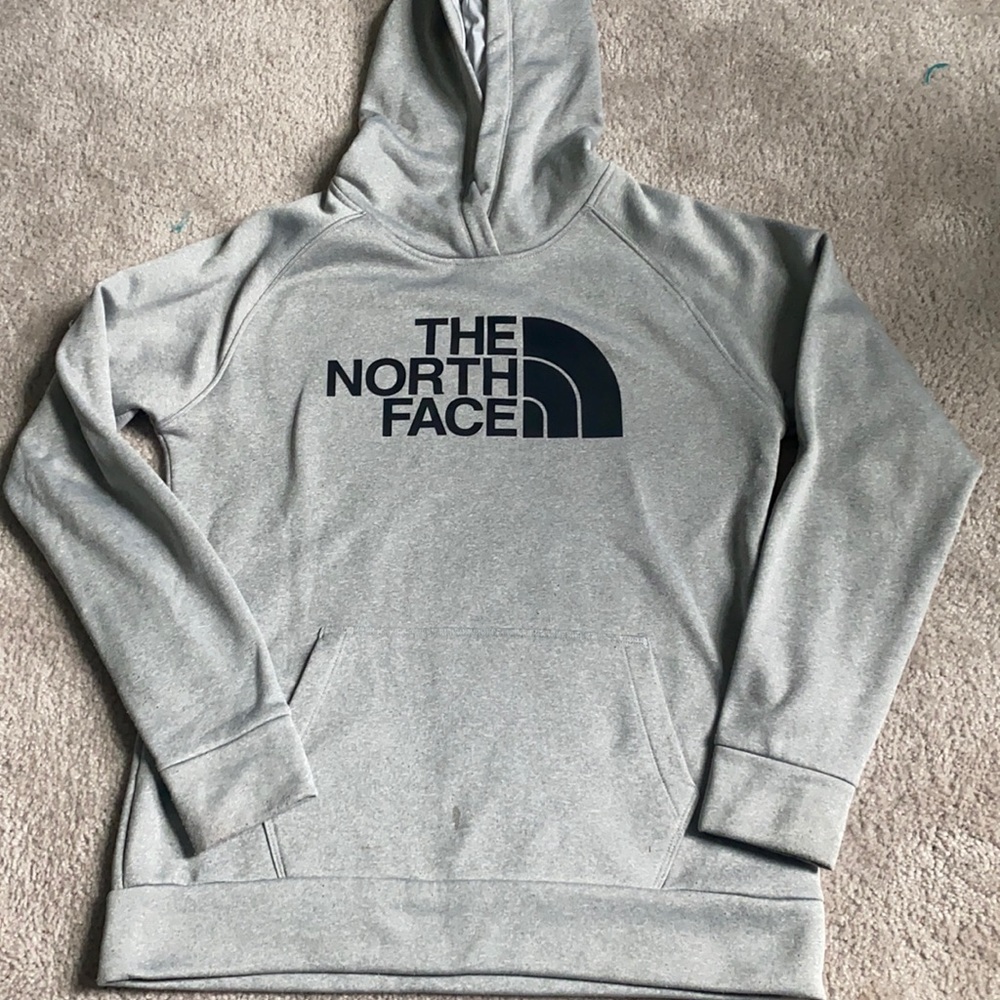 Gray north face hoodie